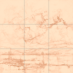 Sepia sketch with grid