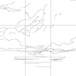 Line drawing with grid