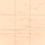 Sepia sketch with grid