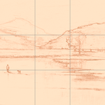 Sepia sketch with grid