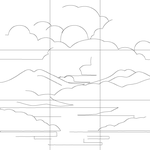 Line drawing with grid