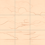 Sepia sketch with grid