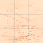 Sepia sketch with grid