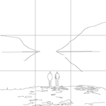 Line drawing with grid