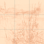 Sepia sketch with grid