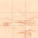 Sepia sketch with grid