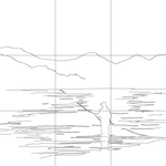 Line drawing with grid