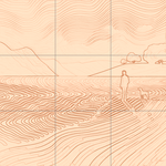 Sepia sketch with grid