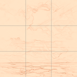 Sepia sketch with grid