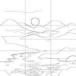 Line drawing with grid