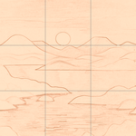 Sepia sketch with grid