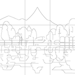 Line drawing with grid