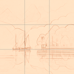 Sepia sketch with grid