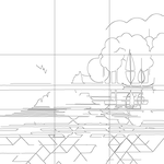 Line drawing with grid