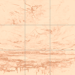 Sepia sketch with grid