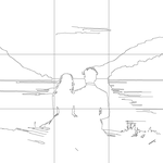 Line drawing with grid