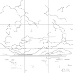 Line drawing with grid