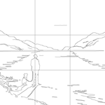 Line drawing with grid