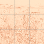 Sepia sketch with grid