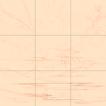 Sepia sketch with grid