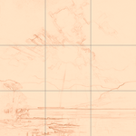 Sepia sketch with grid