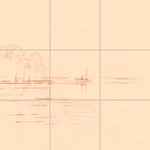 Sepia sketch with grid