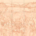 Sepia sketch with grid