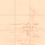 Sepia sketch with grid