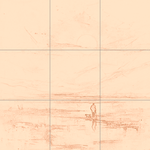 Sepia sketch with grid