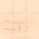 Sepia sketch with grid