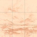 Sepia sketch with grid