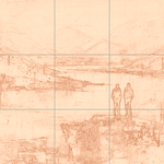 Sepia sketch with grid