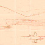 Sepia sketch with grid