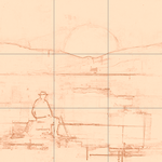 Sepia sketch with grid