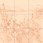 Sepia sketch with grid