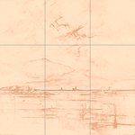 Sepia sketch with grid