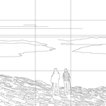 Line drawing with grid