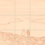 Sepia sketch with grid