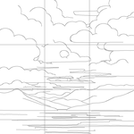 Line drawing with grid