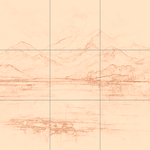 Sepia sketch with grid