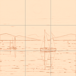 Sepia sketch with grid