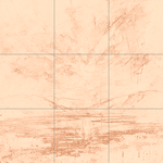 Sepia sketch with grid