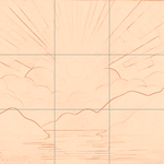 Sepia sketch with grid