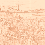 Sepia sketch with grid