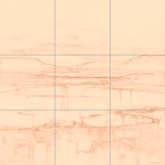 Sepia sketch with grid