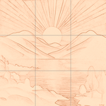 Sepia sketch with grid