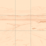 Sepia sketch with grid