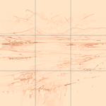 Sepia sketch with grid