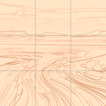 Sepia sketch with grid