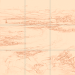 Sepia sketch with grid